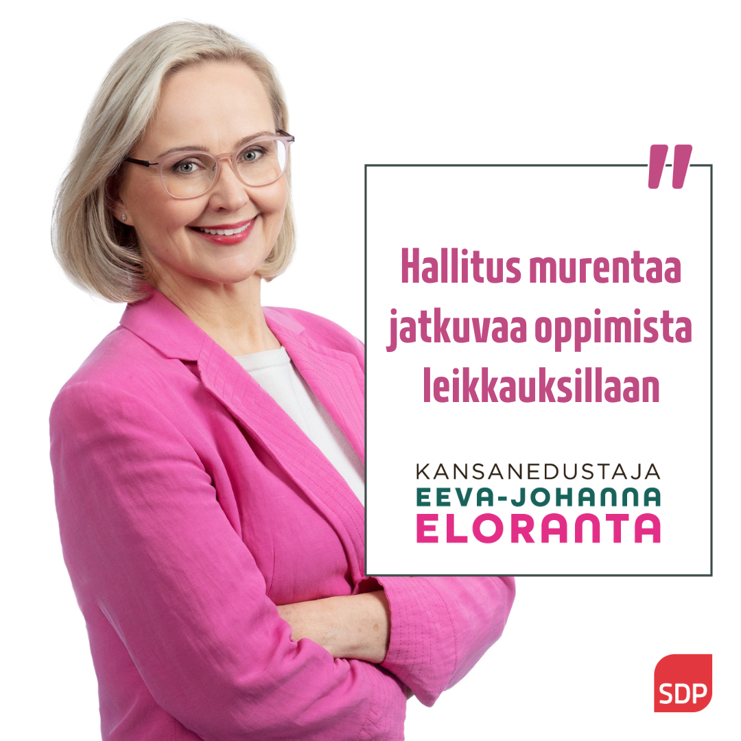 SDP:n Eloranta: Hallitus murentaa jatkuvaa oppimista leikkauksillaan