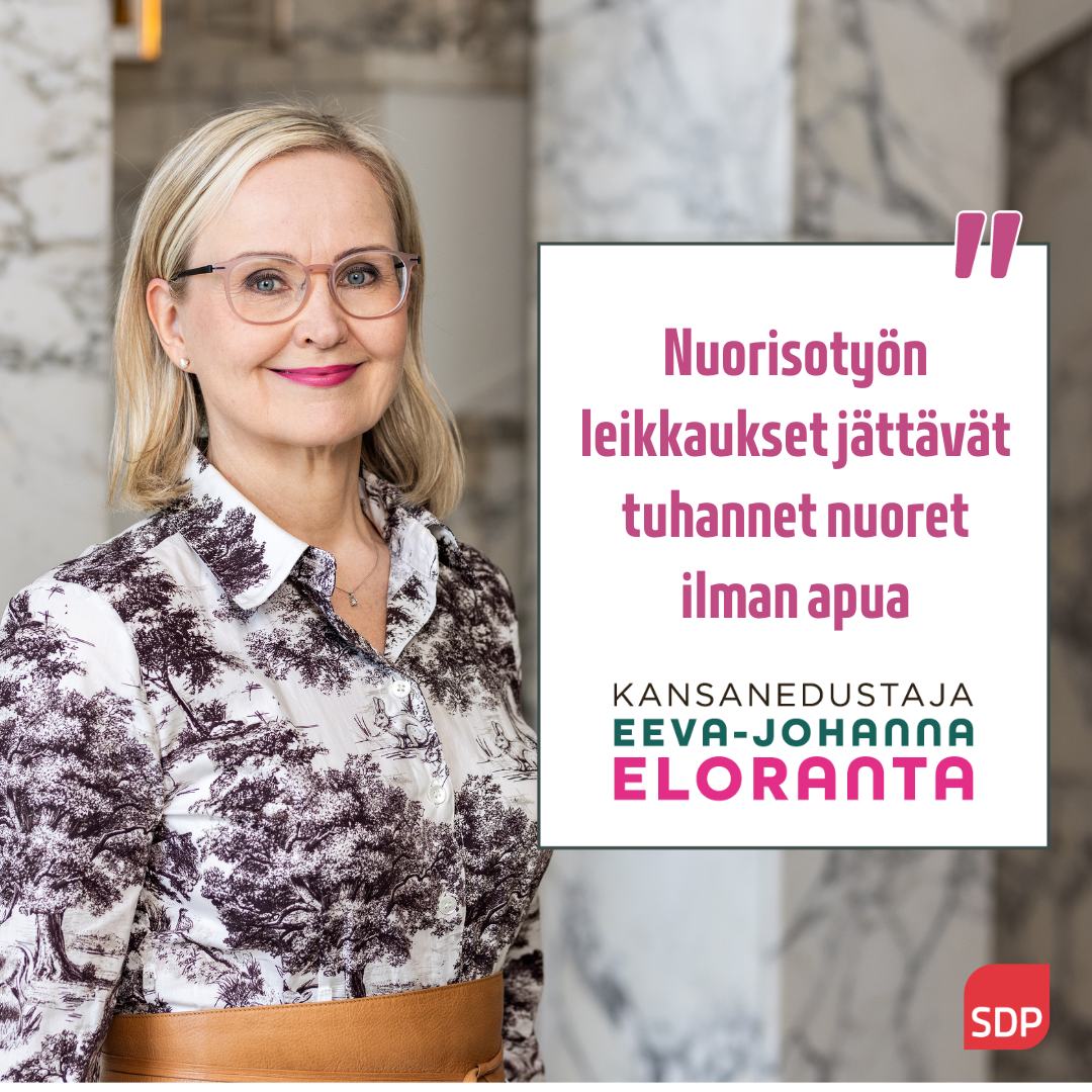 SDP:n Eloranta: Nuorisotyön leikkaukset jättävät tuhannet nuoret ilman apua