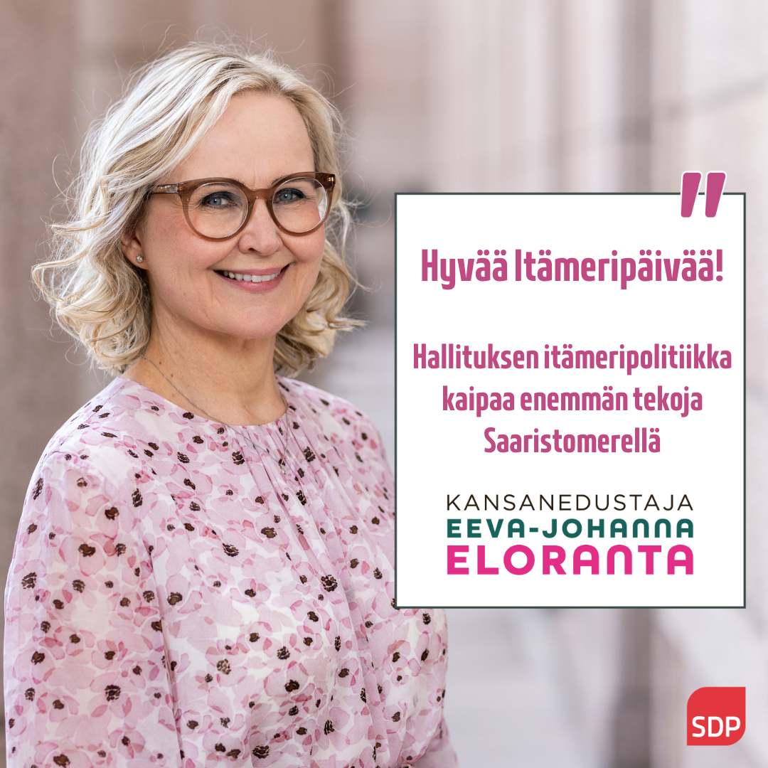 SDP:n Eloranta: Hallituksen itämeripolitiikka kaipaa enemmän tekoja Saaristomerellä